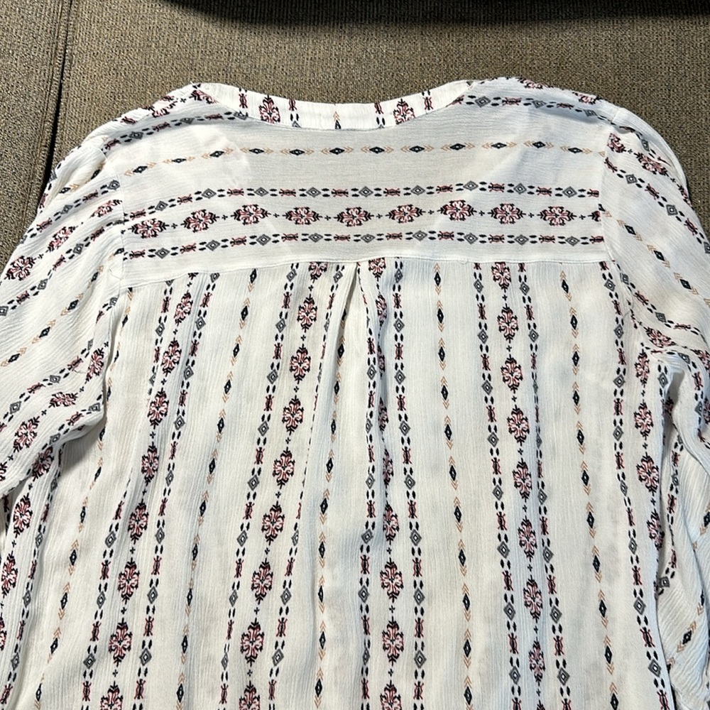 2Sable Boho Print Tie Front Top Size L - Picture 6 of 9